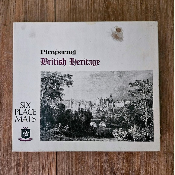 Pimpernel Other - Pimpernel British Heritage Small Place Mats Coasters Set of 6 Green Gold Box VTG